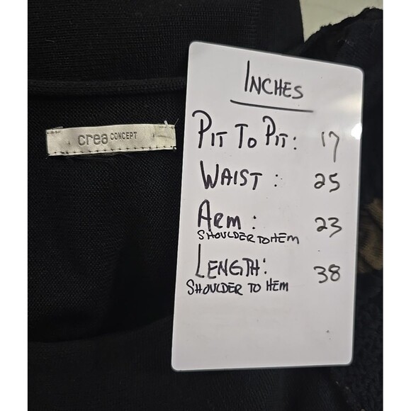 Crea Merino Wool Midi Dress Lagenlook Womans Euro 44 US 14 Trapeze Embroidered - Picture 6 of 8